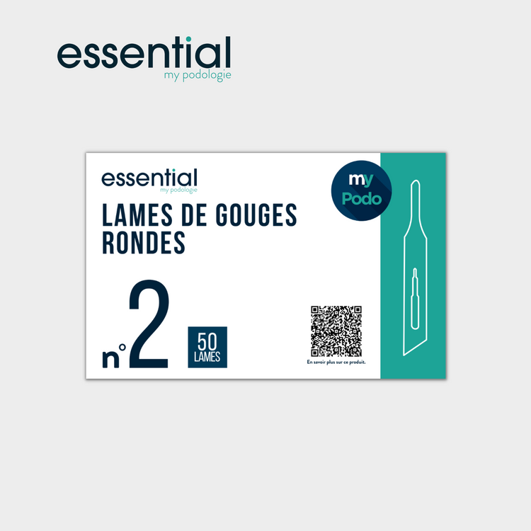 50 Lames de gouges stériles - Rondes - Essential by My Podologie Essential