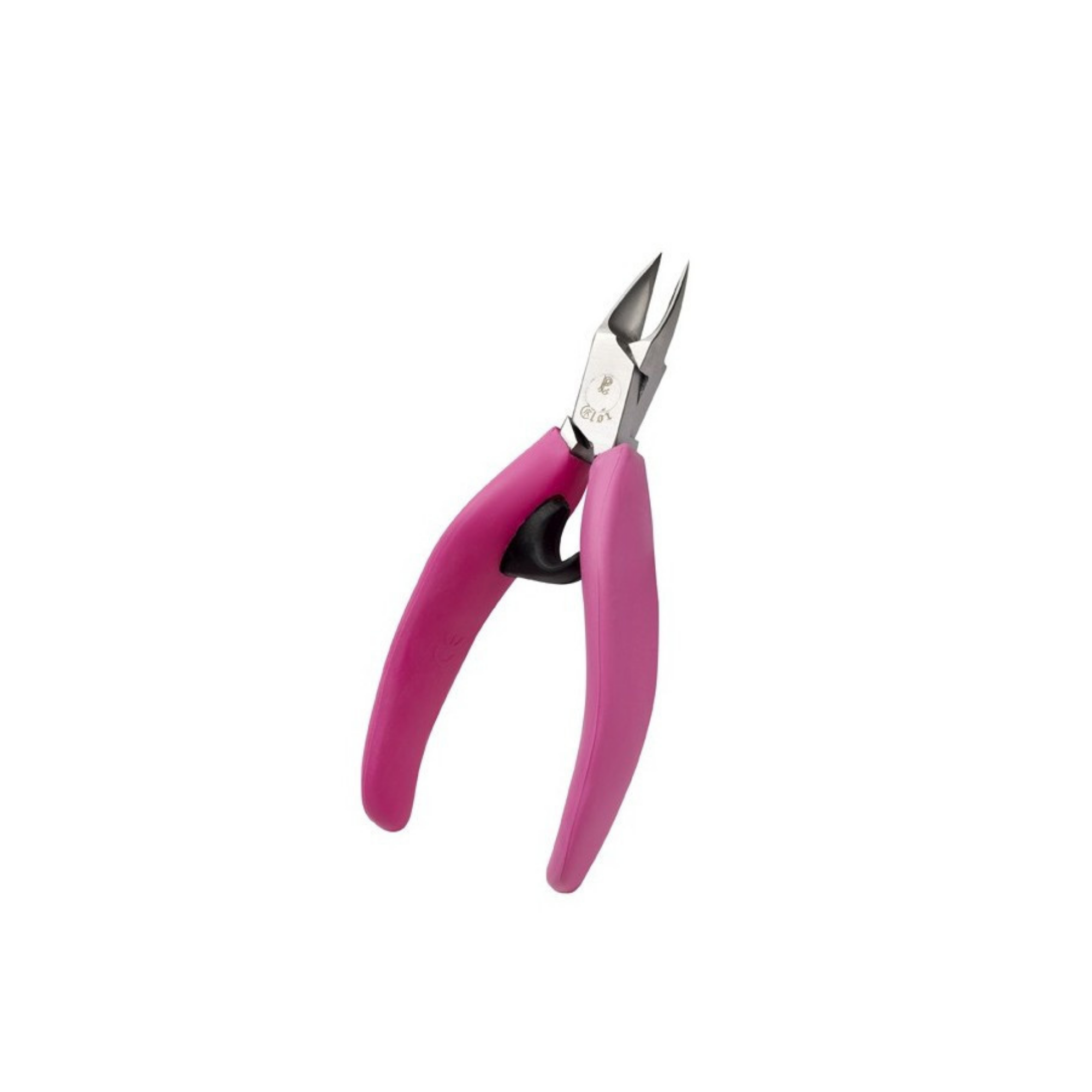 Pince à ongles ergonomique - Fushia - Coupe droite - Mors effilés - 13 cm - Inox - Akori