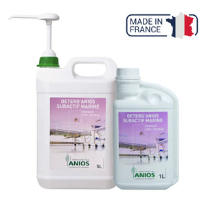 Deterg'anios suractif Marine - Sols et Surfaces - Effet mouillant, dispersant et solubilisant - 1 L ou 5L - Anios Anios  1-L