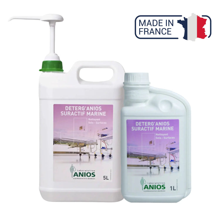 Deterg'anios suractif Marine - Sols et Surfaces - Effet mouillant, dispersant et solubilisant - 1 L ou 5L - Anios Anios  1-L