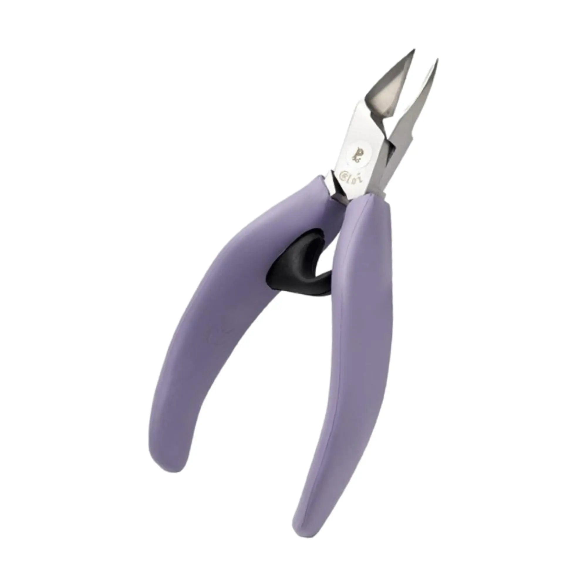 Ergonomic nail pliers - Violet - Straight cut - Wide tapered jaws - 13 cm - Stainless steel - Akori